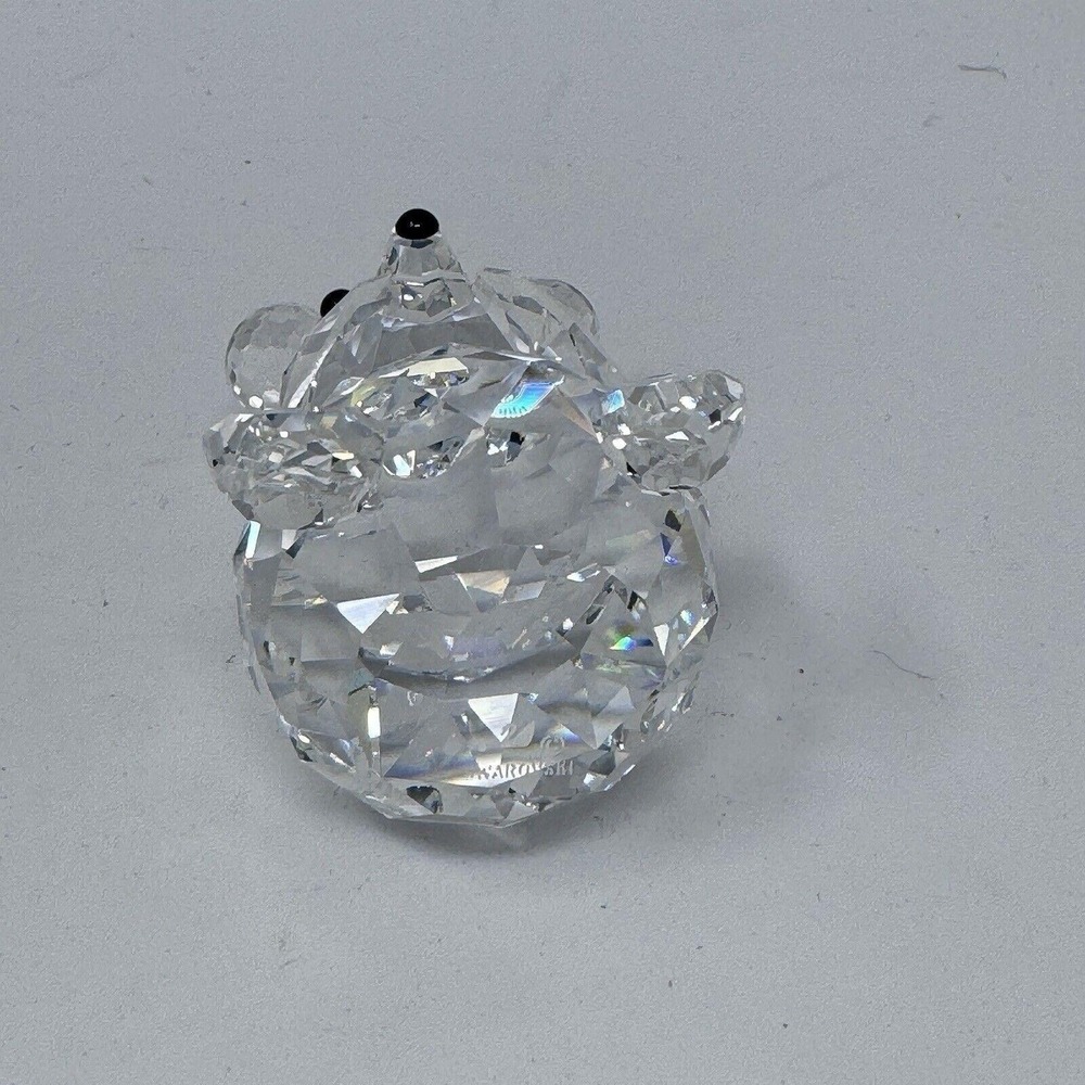 Swarovski Crystal Bear Figurine Clear Silver Crystal Retired With Box - Picture 6 of 12
